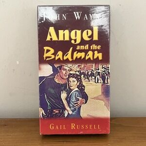 John Wayne ANGEL and the BADMAN‎ VHS Video Tape Movie BW 1947 Movie New Sealed
